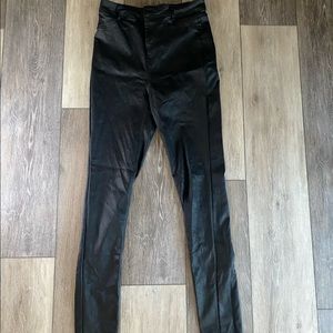 Black leather pants